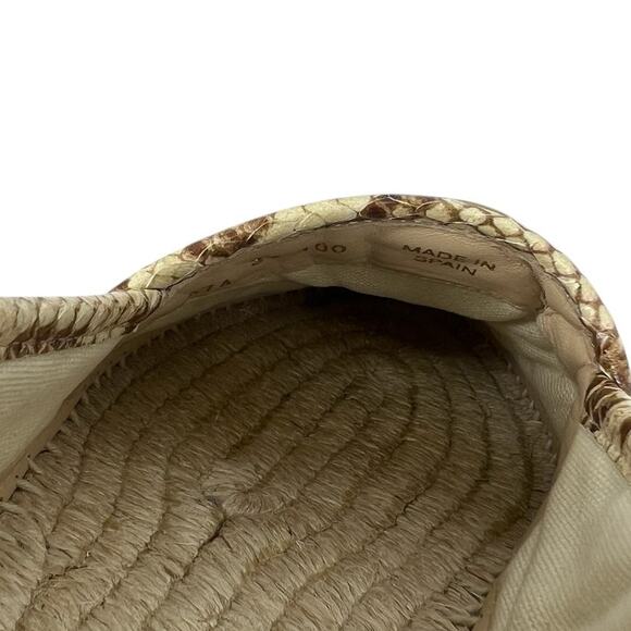 Gucci Beige Python and Raffia GG Marmont Espadrille Flats - Picture 14 of 16